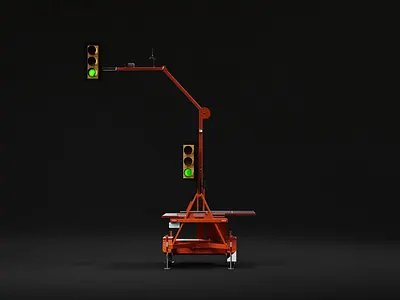 Horizon Signal 3D Product Models 3d 3d model accent animation asset design blender boldworld dark green orange procedural materials product models safety technology traffic signal transportation