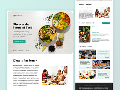 Foodture - Minimalist Design branding design graphic design minimal ui ux web design website