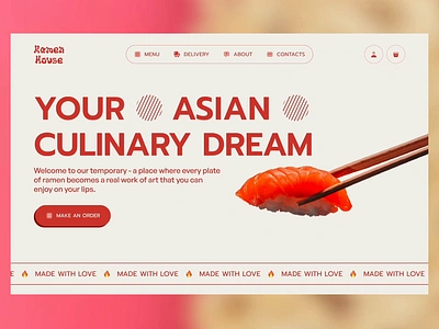 🍜 Asian Restaurant Website ai ai web ai website animation development website fast food food delivery food menu food order food delivery graphic design japanese food landing page restaurant saas website sushi web web design web ui website website design