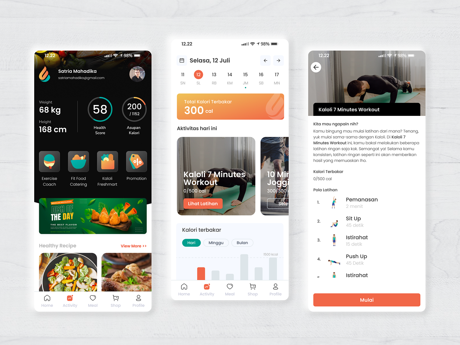 Healthy Lifestyle Apps by Rezkytama Putra on Dribbble