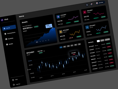 Crypto Dashboard bitcoin bitcointrading blockchain crypto dashboard crypto template crypto website cryptocurrencies cryptocurrency cryptocurrencynews cryptotrading dashboard ui design dashboard website ethereum stockmarket ui template website dashboard