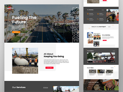 WPI Landing Page b2b construction design digital fuel graphic design industrial landing page ui ux web design website