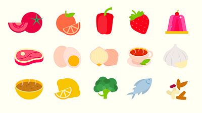 Food Illustration Set design graphic design illustration vector