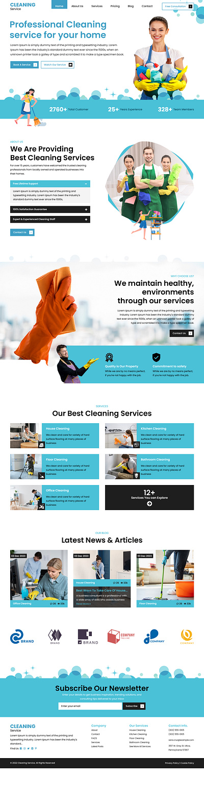 Cleaning Service Landing Page UI cleaning service page ui cleaning services webpage design landing page landing page ui service page ui design ui ui design