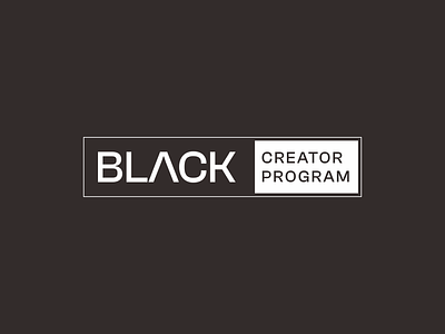 Black Creator Program Logo branding design graphic design logo logo design ui ux