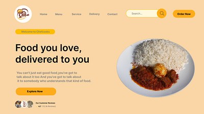 Food Website branding graphic design ui