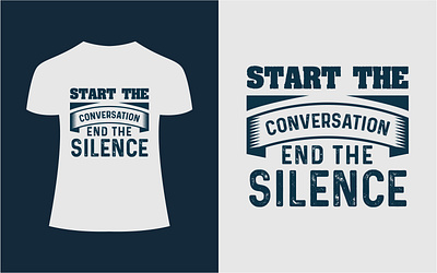 Wellness awareness t-shirt design template mental health