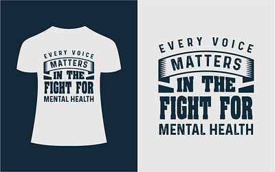 Wellness awareness t-shirt design template mental health