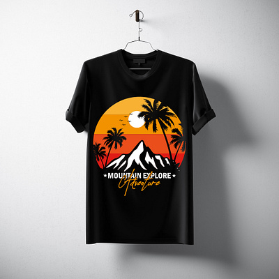 mountain t shirt design adventure best design custom design illustration logo mountain outdoor shirts summer t shirt t shirt designs typography typography t shirt design unique design vintage vintage design