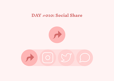 Daily UI Challenge. Day 010: Social Share button dailyui design figma graphic design illustrator mobile share social ui