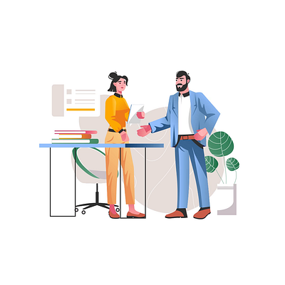 Teamwork 2d animation creativityflow flat goalgetters illustration man motion officeculture productivitytips teamworkwins woman workmodeactivated workmotivated workplacevibes