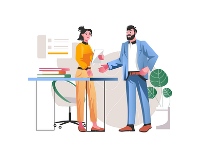 Teamwork 2d animation creativityflow flat goalgetters illustration man motion officeculture productivitytips teamworkwins woman workmodeactivated workmotivated workplacevibes