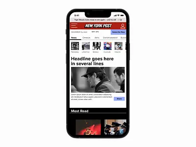 Smooth UI Navigation for a news website animation dropdown hamburger menu menu mobile mobile first mobile navigation navigation news newspaper prototyping responsiveness ui ui menu ux
