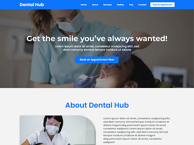 Simple Dental Website Design adobe xd dental dental ui design dentalwebsite dentist redesign simpledesign ui webdesign website websitedesign websiterevamp xd