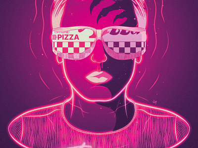 Stranger Things design digitalart drawing illustration neon poster retro stranger things synthwave