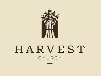 Harvest Church branding church farm grain graphic design harvest illustration lettering logo typography wheat