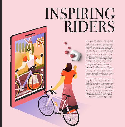 Inspiring Riders design editorial graphic design illustration