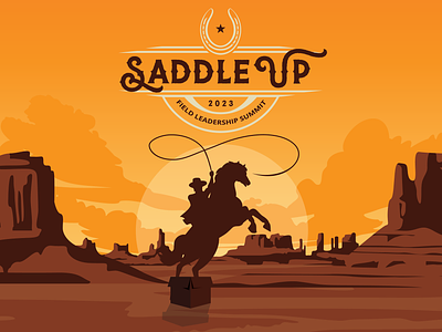 2023 Saddle Up Summit Poster branding design graphic design illustration saddle up vector