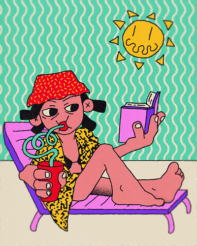 Summer vibez animation graphic design illustration