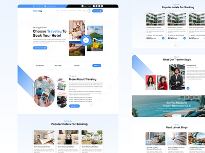 Travelsy - Hotel Booking Template booking template graphic design hotel booking landing page travel travel booking ui website website design
