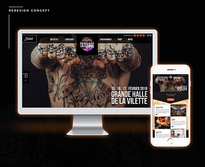 Salon du tatouage branding design digitalart graphic design logo synthwave ui ux vector visual identity web design