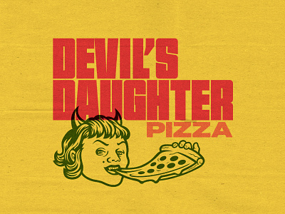 Devil's Daughter Pizza baby branding daughter design devil graphic design illustration illustrator logo pizza vector