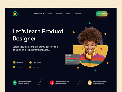 E-learning platform design e learning e learning platform figma hero section home page landing page landing page ui learning website online learn portfolio website design product designer template design ui ui design web design web ui design website design