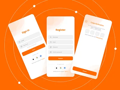 Sign In UI Design code verification graphic design mobile app resiììgister screen sign in page ui ui concept ui design ui elements