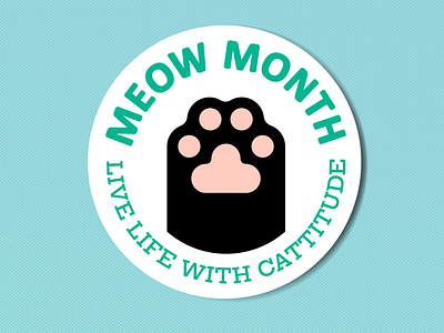 Meow Month campaign logo branding campaign graphic design logo typography