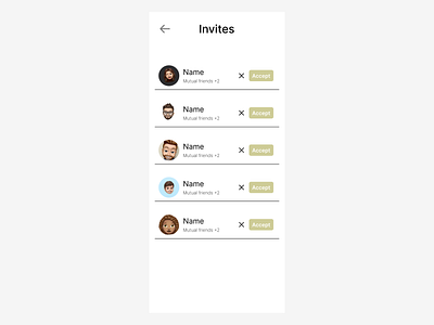 Daily UI challenge - 78/100 Pending invitations daily ui challenge design ui