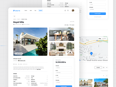 Vesta Real Estate ✦ House Detail Page product design real estate ui ux web design website