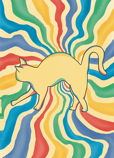 Cat illustration cat design graphic design illustration