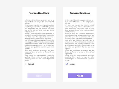 Daily UI challenge - 89/100 Terms and services daily ui challenge design ui