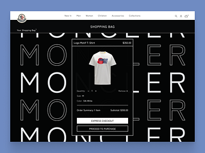 Product Checkout buying checkout clothes e commerce fashion moncler product shopping single product t shirt ui