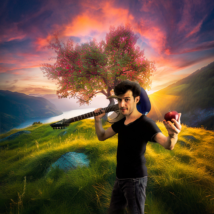 AI Image Prompt and Photo Manipulation Album Cover Design by Kazi