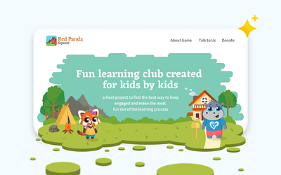 Red Panda branding design graphic design kids logo ui ux web design