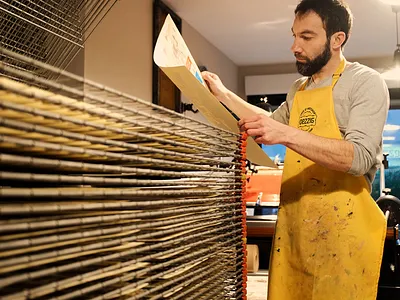 Dezzig workshop paper screenprint workshop