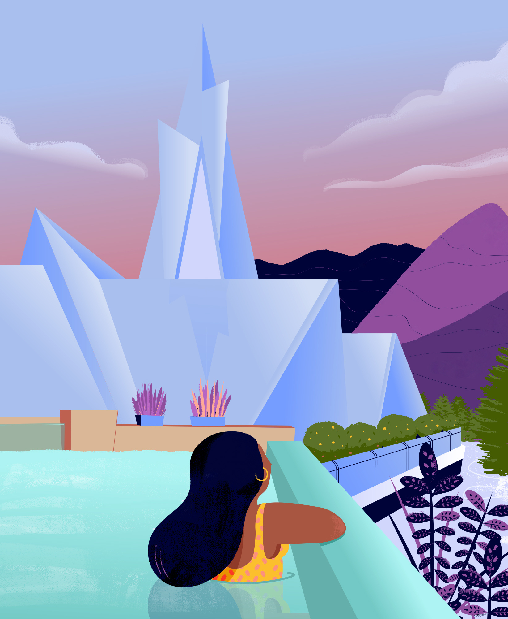 Caldea - Andorra design editorial graphic design illustration logo vector