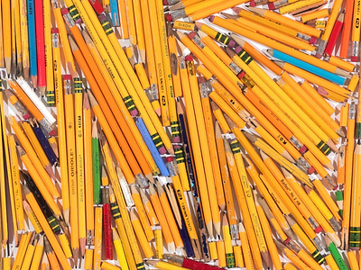 Pencils collection color design pattern pencil school texture typography yellow