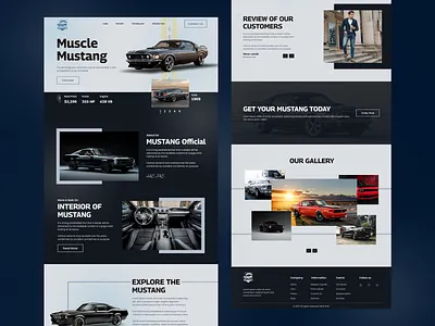 Muscle Garage landing page design black landing page design muscle car muscle garage muscle mustang mustang sports car uiux design