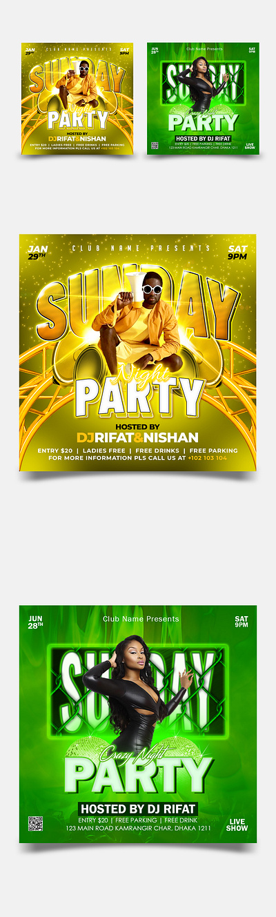 Party Flyer Design modern socializing