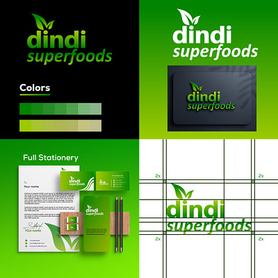 "dindi superfoods" modern, minimalist logo with a brand identity brand identity brand style guieds branding creative logo design fiverr graphic design illustration logo logo design logo maker