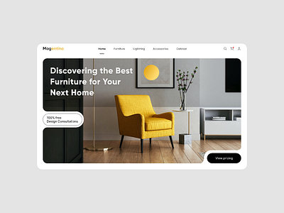 Furniture website design ui