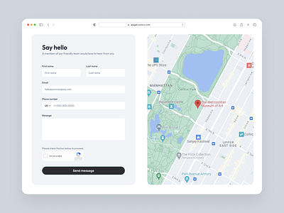 Contact Form adobe xd clean ui contact contact form design figma form google maps graphic design gray input light map modal modern organic responsive ui untitled ux