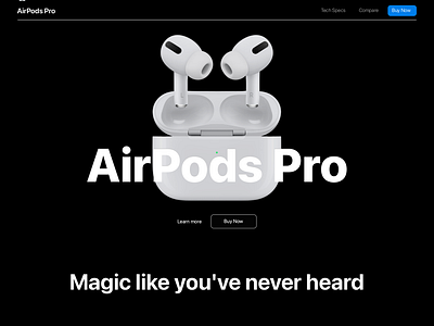 Apple Airpods | Redesigned website page design graphic design poster typography ui ux