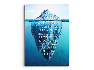 Success List - Iceberg canvas design graphic design illustration mock up mockup photoshop poster product image ui