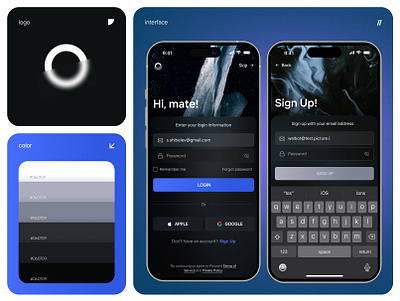 Sign Up & Sign In. Mobile App Design Interface app daily dailyui design logo ui ux