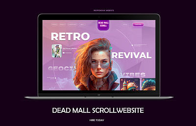 Dead Mall scroll Landing page design by me app branding dashboards design graphic design illustration landing pages ui ux web design