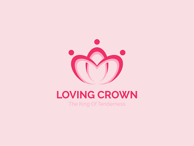 Loving Crown brand branding crown design elegant graphic design happy ice cream identity king logo logo design love loving mark minimal minimalist modern pink simple