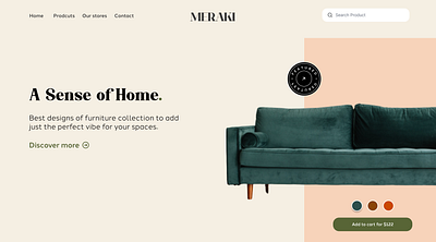 Furniture store branding furniture design interior ui visual design website